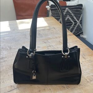 Liz Claiborne Black  Shoulder Bag with Silver Hardware